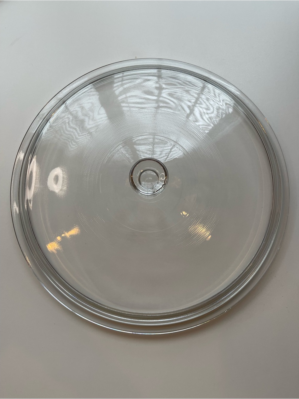 Pyrex USA 10 Clear Glass Replacement Casserole Lid 10" Knob Handle Vintage